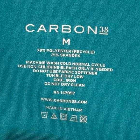 Carbon38 Leggings Womens Medium High Rise Crop Sculpting Compression Stretch - Picture 9 of 10